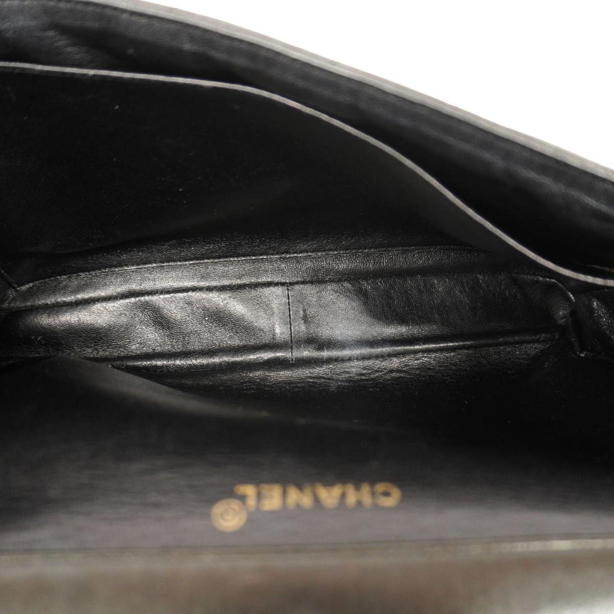 Face (Good) Women's Bag Pre-Owned Chain Matelasse Lambskin Black W Shoulder Double