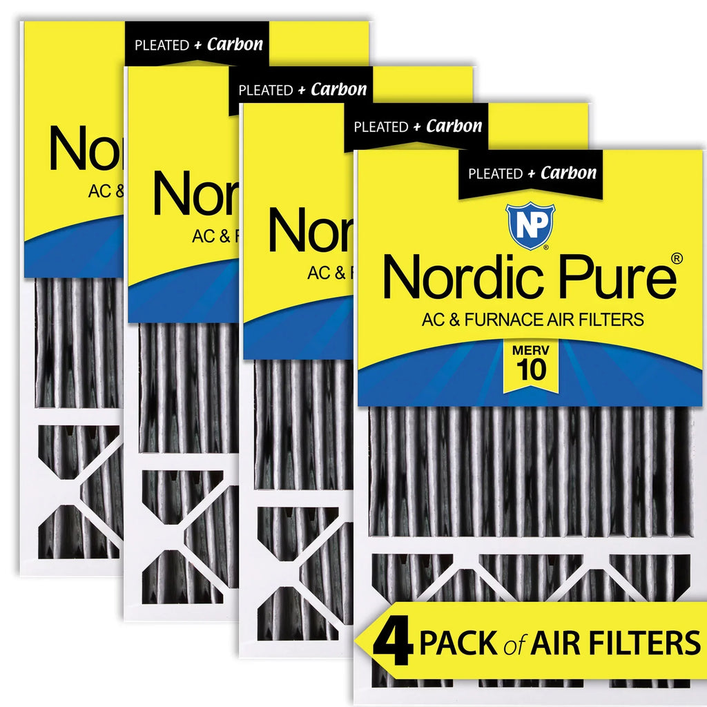 4 Carbon 16x25x5 10 Plus 3/8) Replacement Pack Air (4 MERV Filters Honeywell