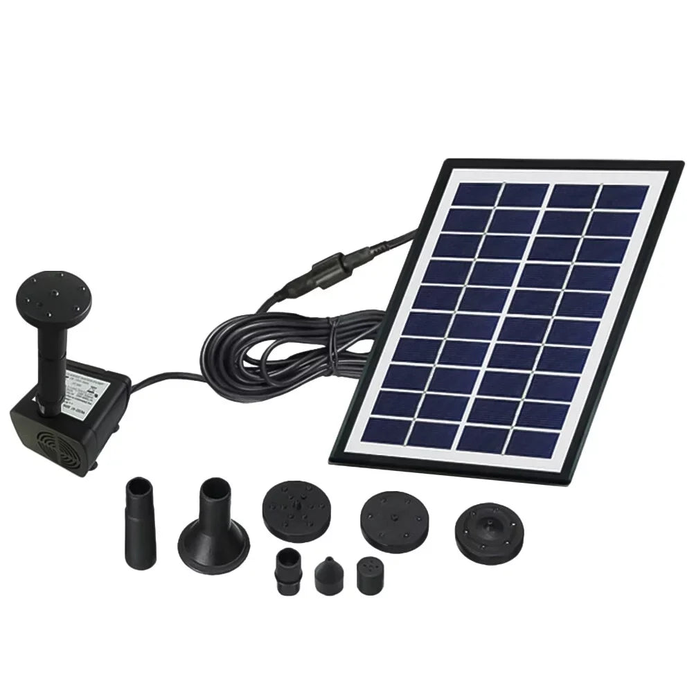 Solar Miniature Floating Fountain 2W Aerobic Pond Fish (Black) for Fountain Fountain Set Landscape Pond Pond Garden Gongxipen Garden Pool Pool liquid 1 exterior Fountain