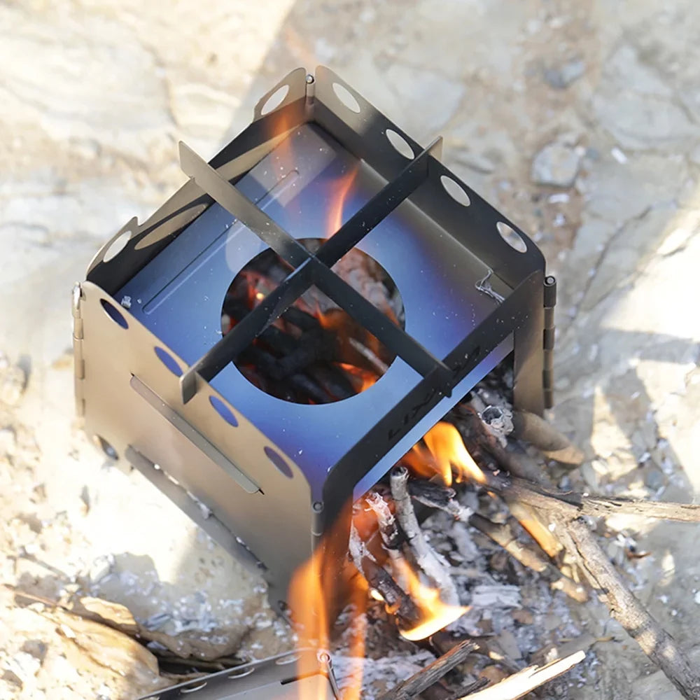Stove Lixada Cooking Backpacking Folding Picnic Portable Wood Burning for Camping Lightweight Stove
