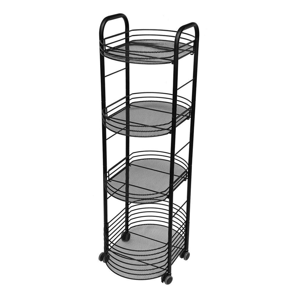 Shelf Utility Cart Kitchen Organizer Rack Trolley Storage Tier 4 Storage Movable