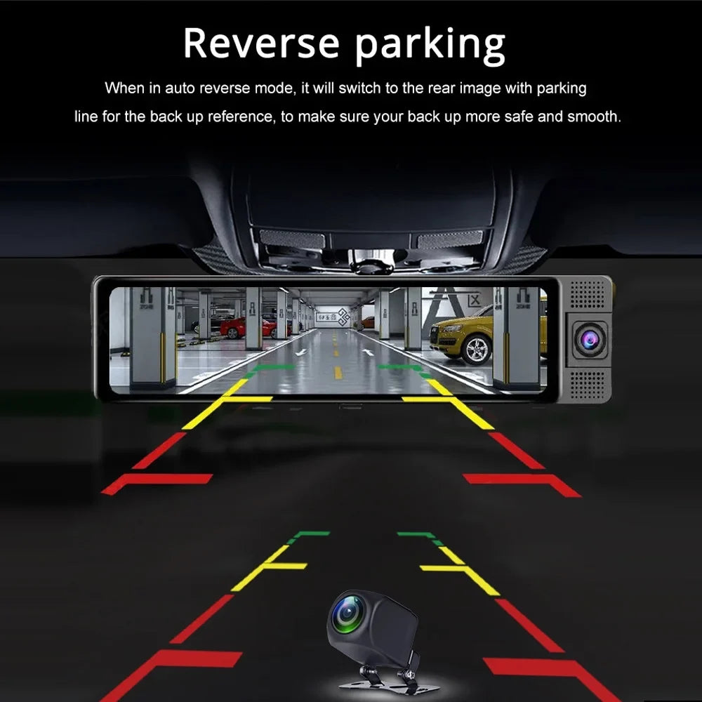 Mirror - Auto Wide With Clear Car 3 Wide - Auto - Dashcam,Dashcam Auto Wifi Car Dash 3 Camera Car Cameras Rearview Auto Car Car Car Cam Rearview Video Wifi Safety Andoer - Car Video Camera Wide Wide