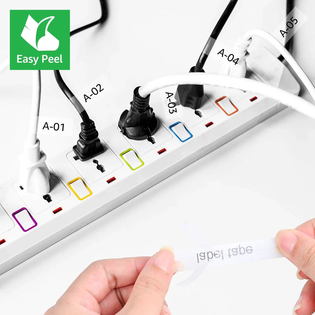 Brother Cable TZ-131 Wire 12mm TZe-131 Flexible 8m GREENCYCLE TZ Compatible TZe-FX131 Black 10PK on Clear ID for P-touch Tape TZe Label x TZ-FX131
