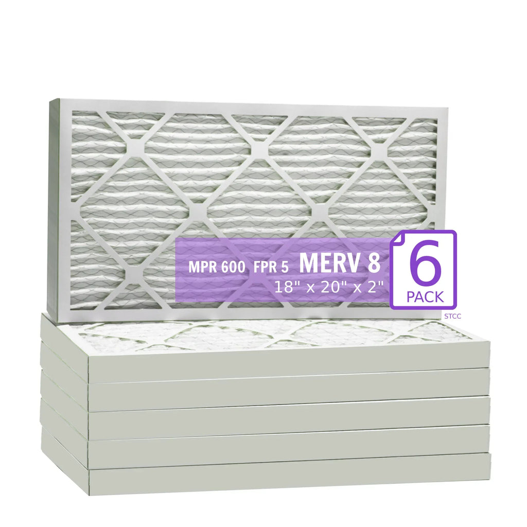 Pack) (6 MERV Surface 8, 18x20x2, Mechanical Purolator Air Extended DMK80 Filter, Pleated