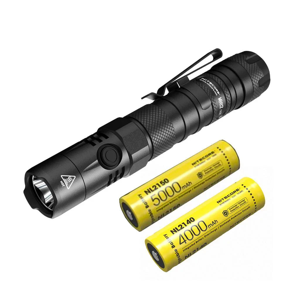 CREE Battery Flashlight Nitecore V2 21700 -1200 (Included) V6 -21700 Combo: Battery XP-L2 4000mAh MH12 Lumens NL2140 + LED