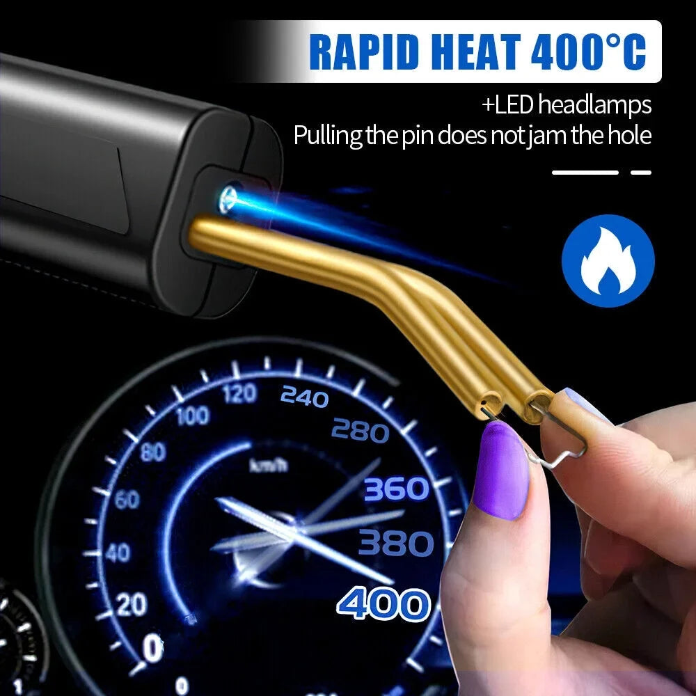 Car Welder Stapler Welding Gun Kit 600 Plastic Machine Bumper Repair Staples Hot