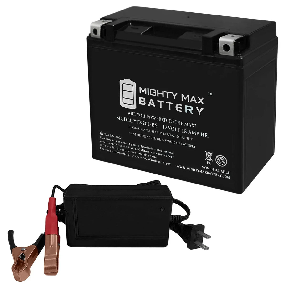 YTX20L-BS Battery JH750 for Charger ST + 12V Kawasaki Ski 4Amp Jet Zxi
