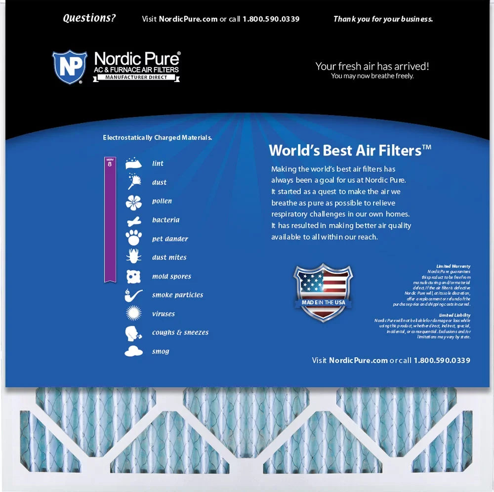 (17_3/4x17_3/4) 3 Baking Nordic Soda Air 18x18x1 AC Deodorizing Pure Pack Pure Odor Filters