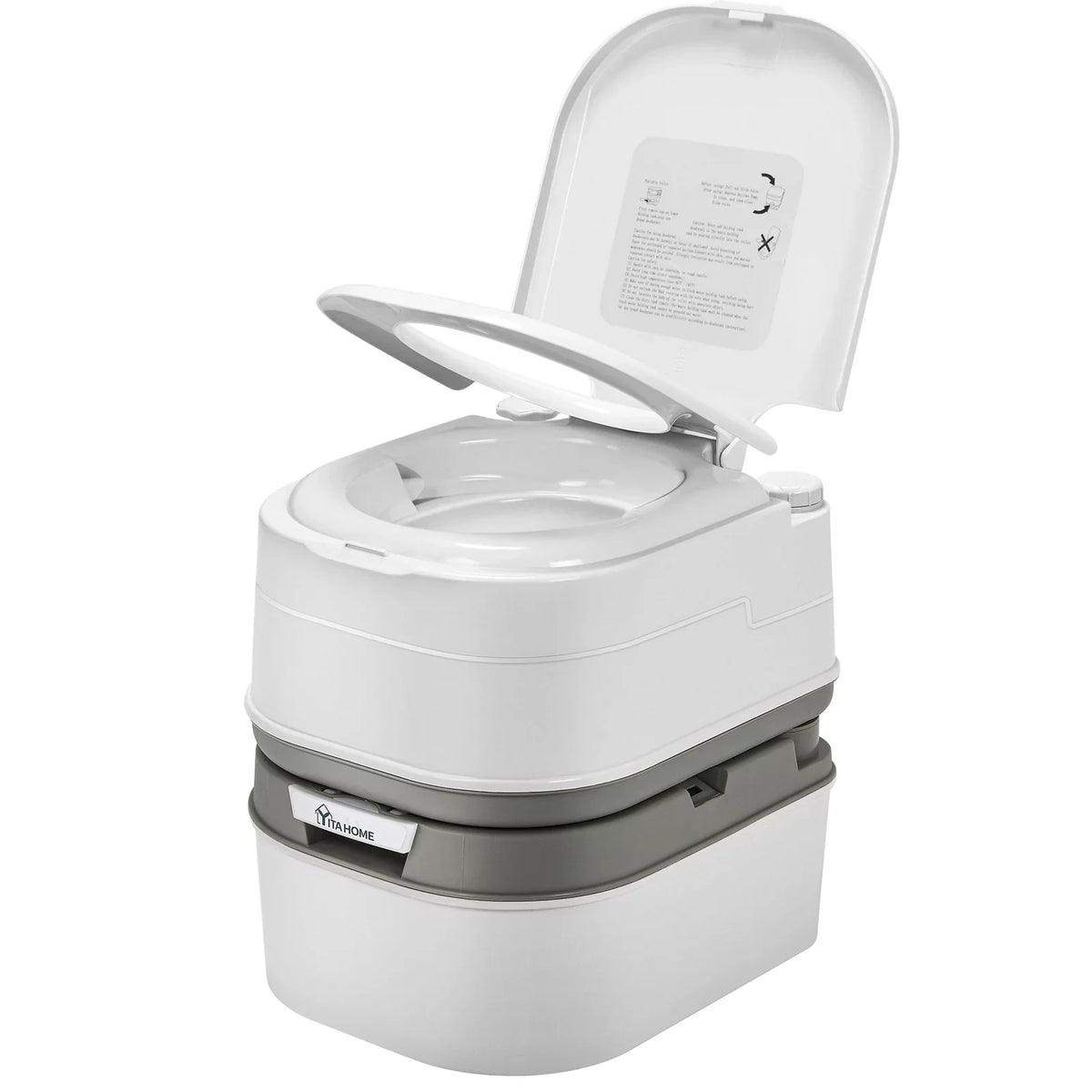 Portable Indicator, Gallon RV Toilet, exterior Camping 6.34 Rotating Porta DWVO Potty with Level RV , Spout Toilet