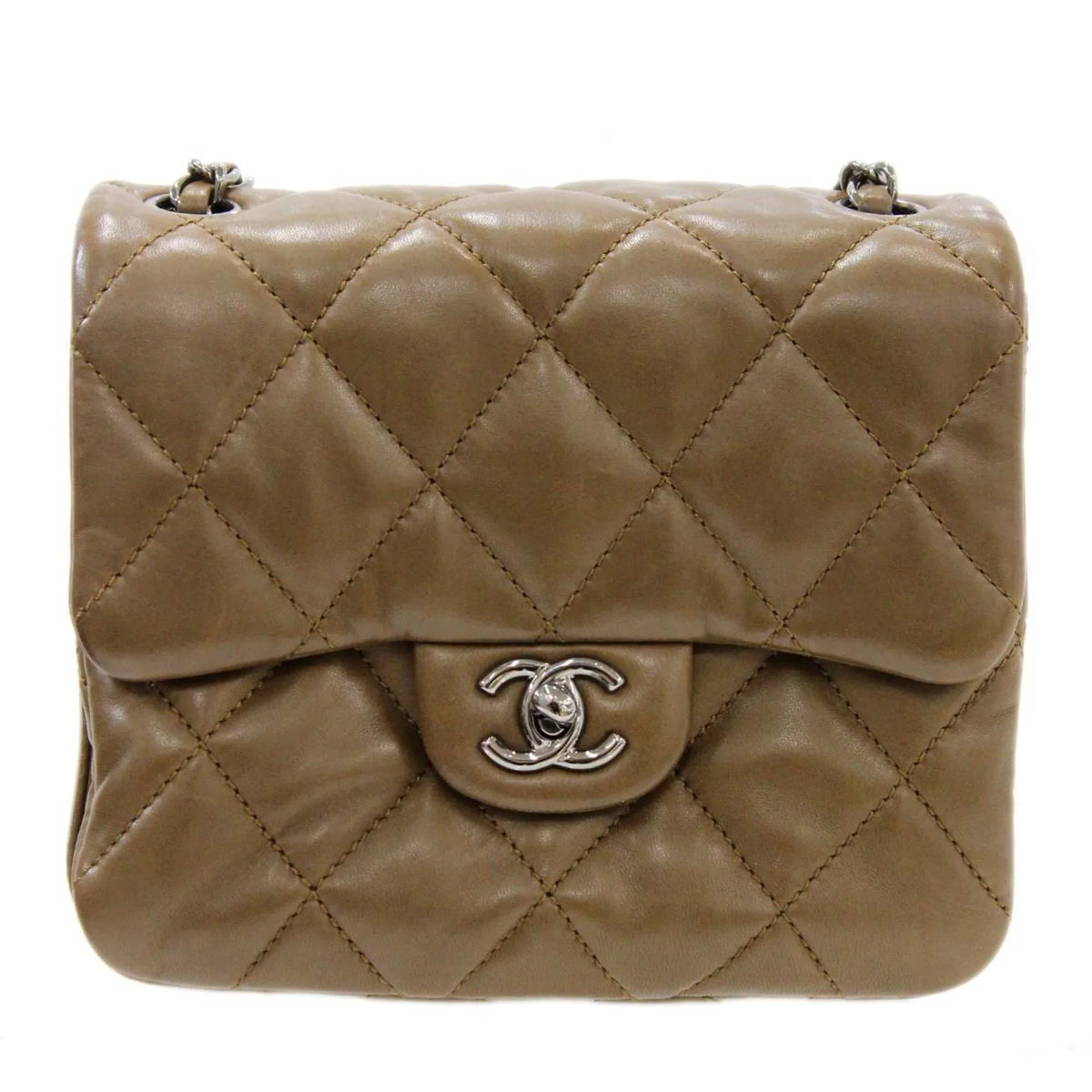dark chain 15357745 Pre-Owned bag shoulder (Good) brown matelasse