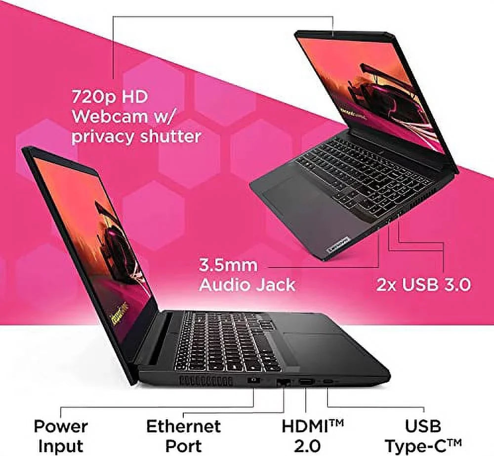 3 Webcam, 3050 WiFi, 4GB Gaming IdeaPad RTX Black AMD SSD, 11, 5-5600H, Ti RAM Backlit 15.6" Lenovo Bluetooth, 1TB 120Hz Windows FHD Ryzen Shadow GDDR6, Keyboard, 8GB Gaming Laptop,