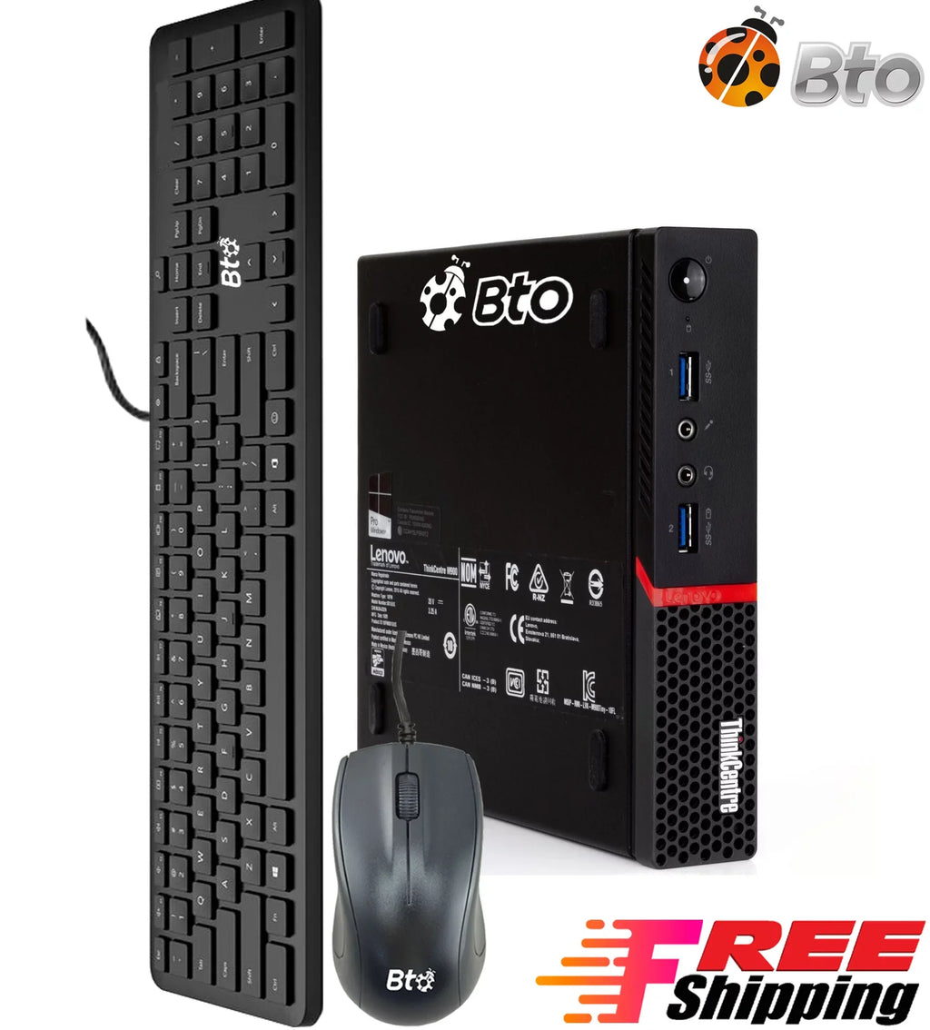 Pentium Lenovo 256GB 4GB SSD Computer (Refurbished) Pre-Owned M600 Processor Tiny 2.64GHz & 10 Windows Mouse Desktop Bto Mini upto KB Wifi Adapter PC RAM
