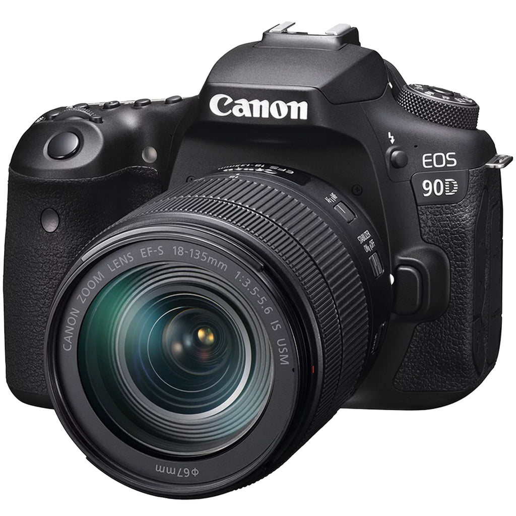 Pieces IS + USM 2 + Canon SanDisk DSLR + 64GB + ZeeTech 18-135mm Tripod Camera EOS Case Accessory + Bundle 90D Lens Card with Telephoto