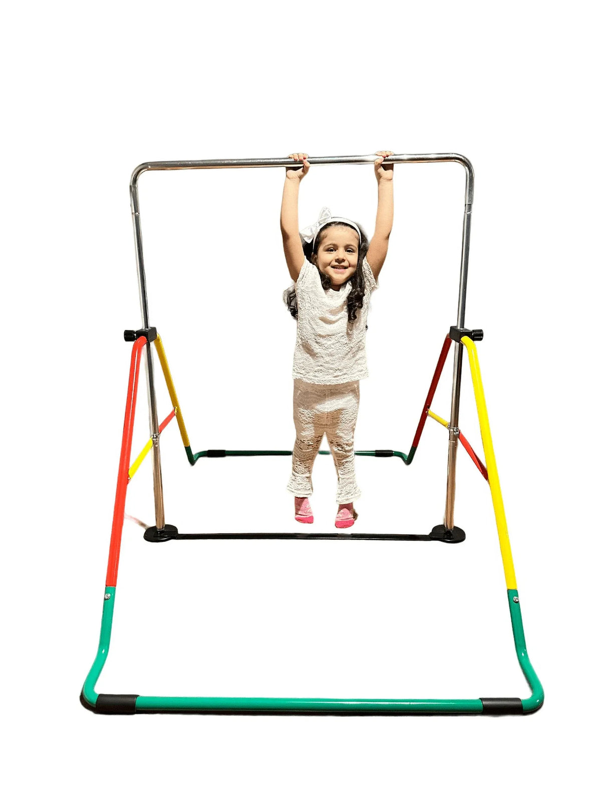 Home for Equipment - Expandable, Kip Bar, Junior Bar Red/Yellow Height-Adjustable Monkey Kids Training, Gymnastics Playground Horizontal Folding, Bar
