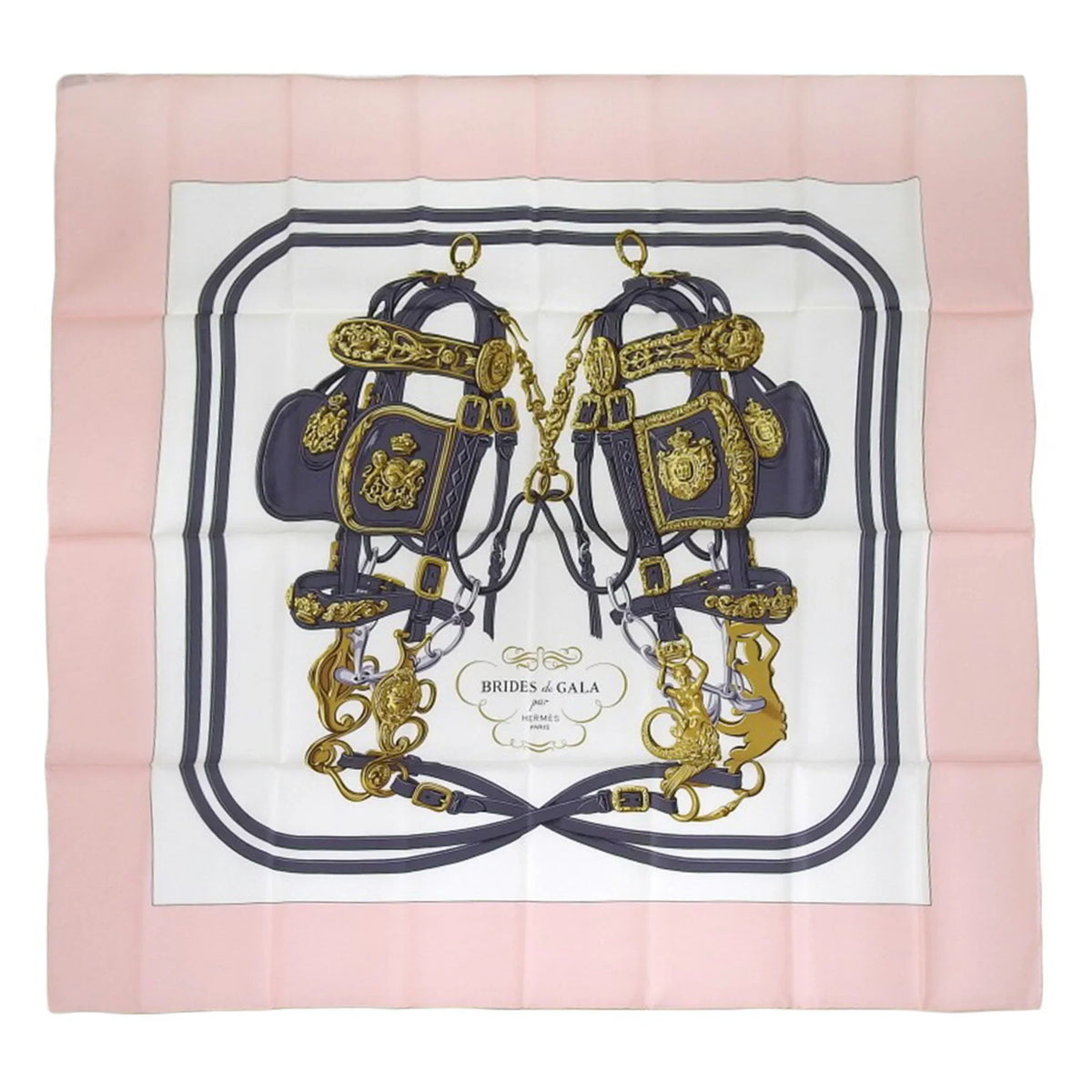 Hermes Pre-Owned GALA pink (Like muffler de BRIDES HERMES Carre silk scarf multicolor New) 90