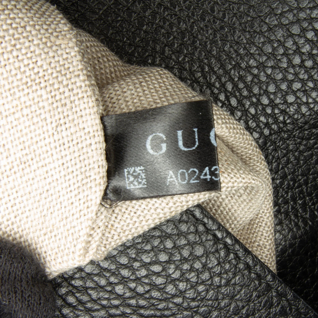 Unisex Authenticated Crossbody Bag Medium Dollar Leather Black Calf G Pre-Owned Interlocking (Good)