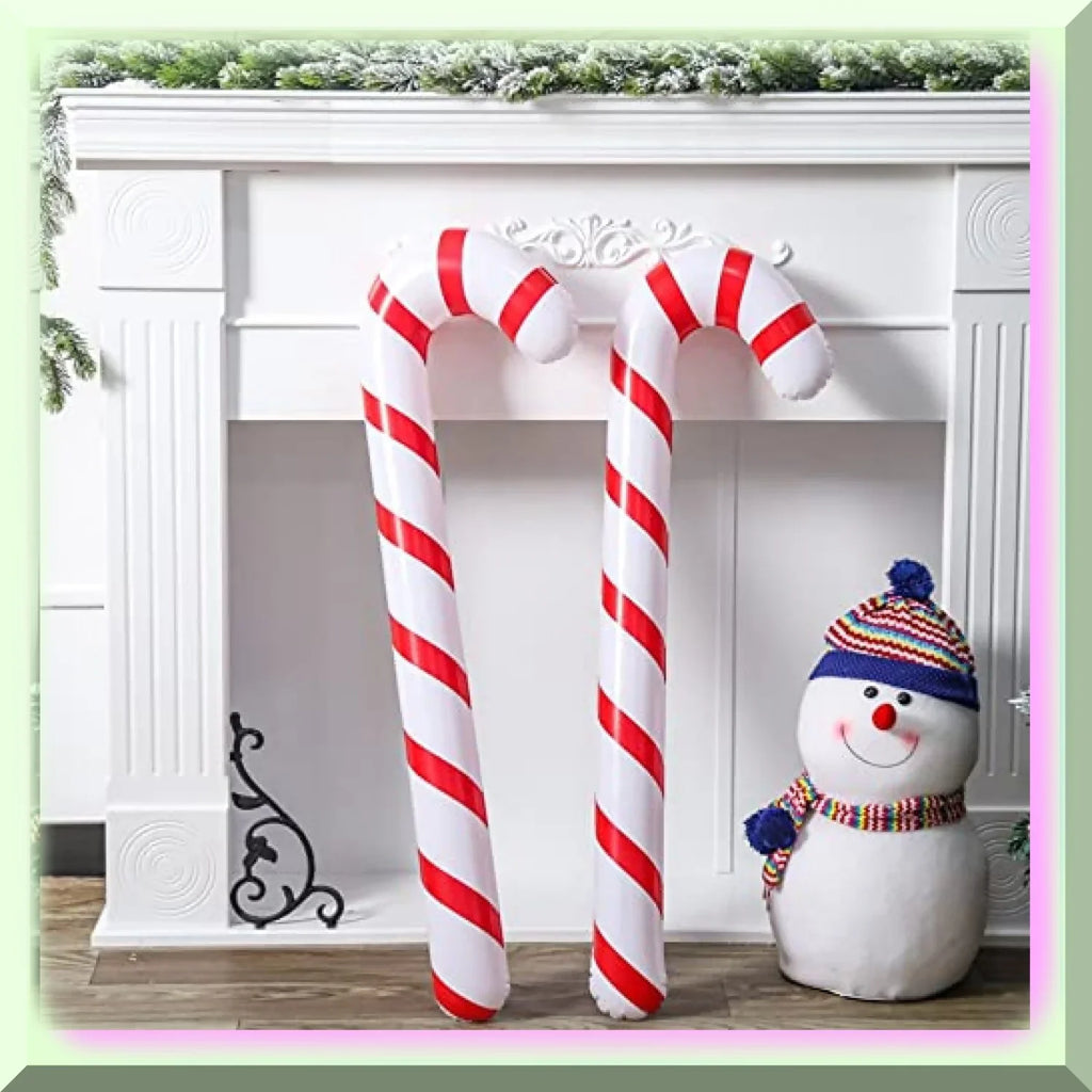 Floats for - Pool Cane Inflatable Candy Jumbo Pack Balloons 2 Cane Festive Displays exterior and Decorations Candy