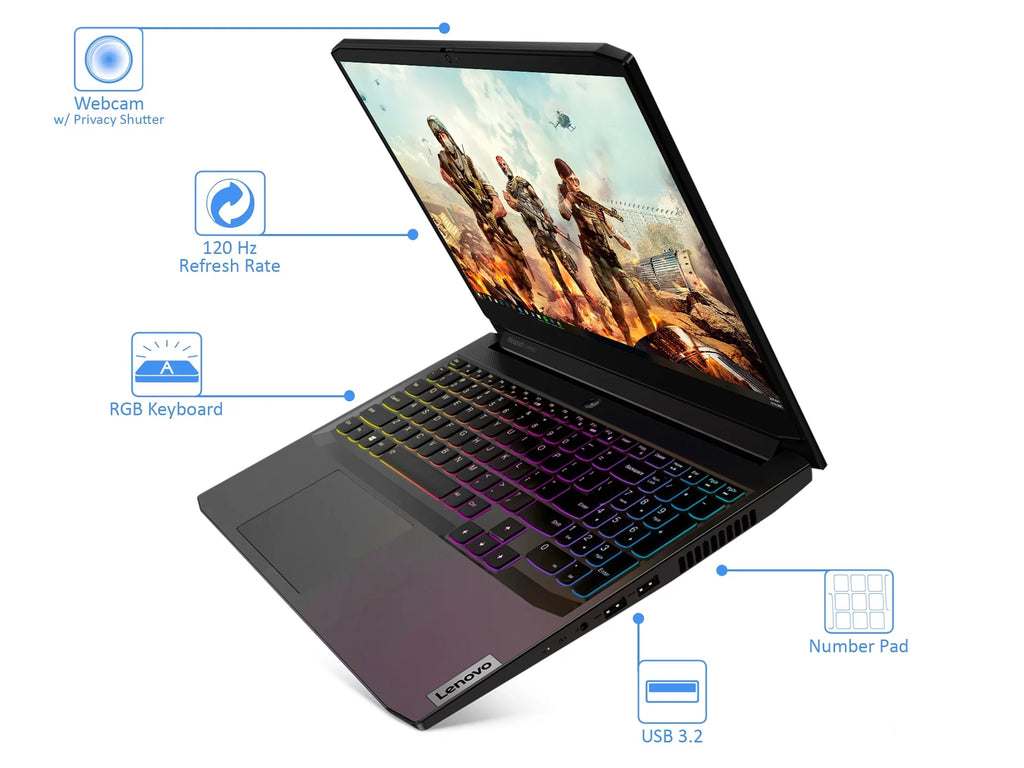 120Hz Windows FHD 3i NVMe HDMI, i7-11370H (82K10003US) 3050 8GB HDD, 10 GeForce 1TB Lenovo SSD Gaming Ti, RAM, Home 256GB 4.8GHz, + IdeaPad NVIDIA Core Upto RTX 15.6" Laptop, Display,
