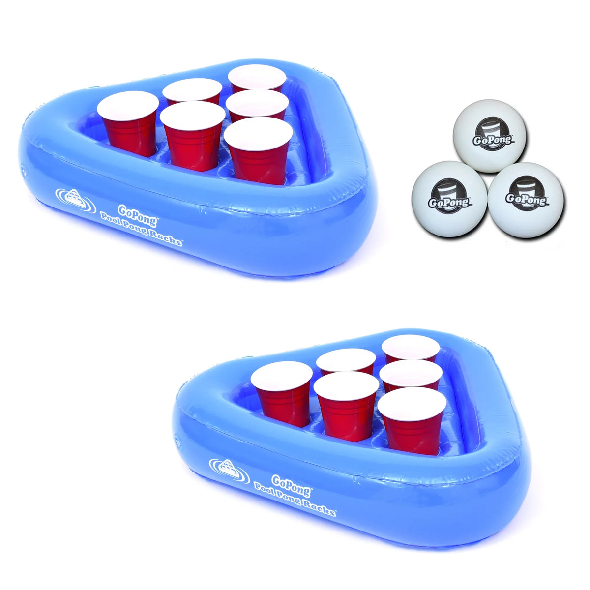 Pool Game (5 Floating Pong Pieces) Pool GoPong Beer Rack