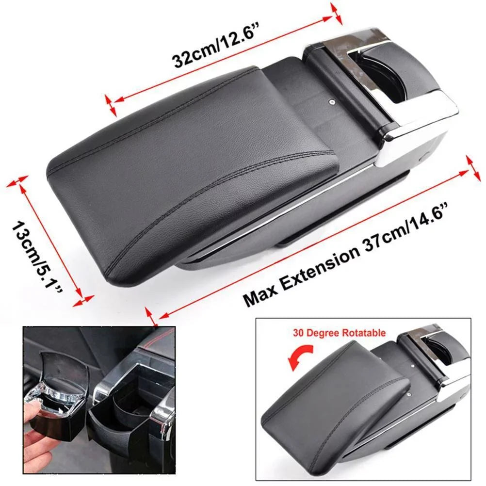 Compartment Fit For 2002-2008 Black Box Honda Central Armrest Console Jazz/ Storage