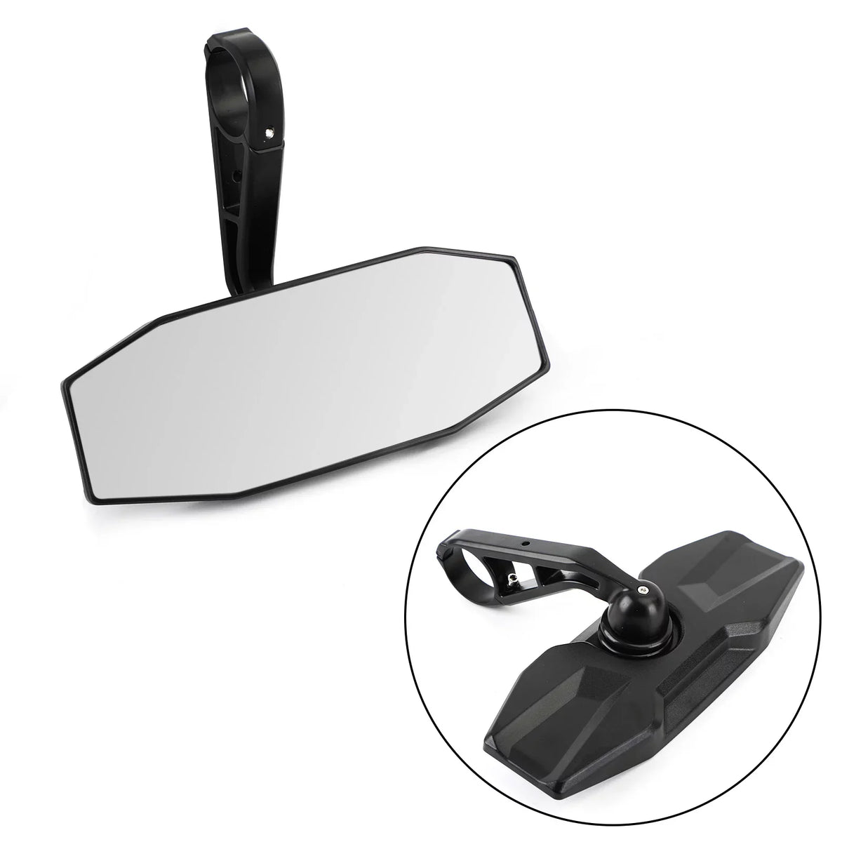 View Mirror 1.75" 1000 Polaris General Rear 10" UTV Clamp Motor RZR for XP Genic Center