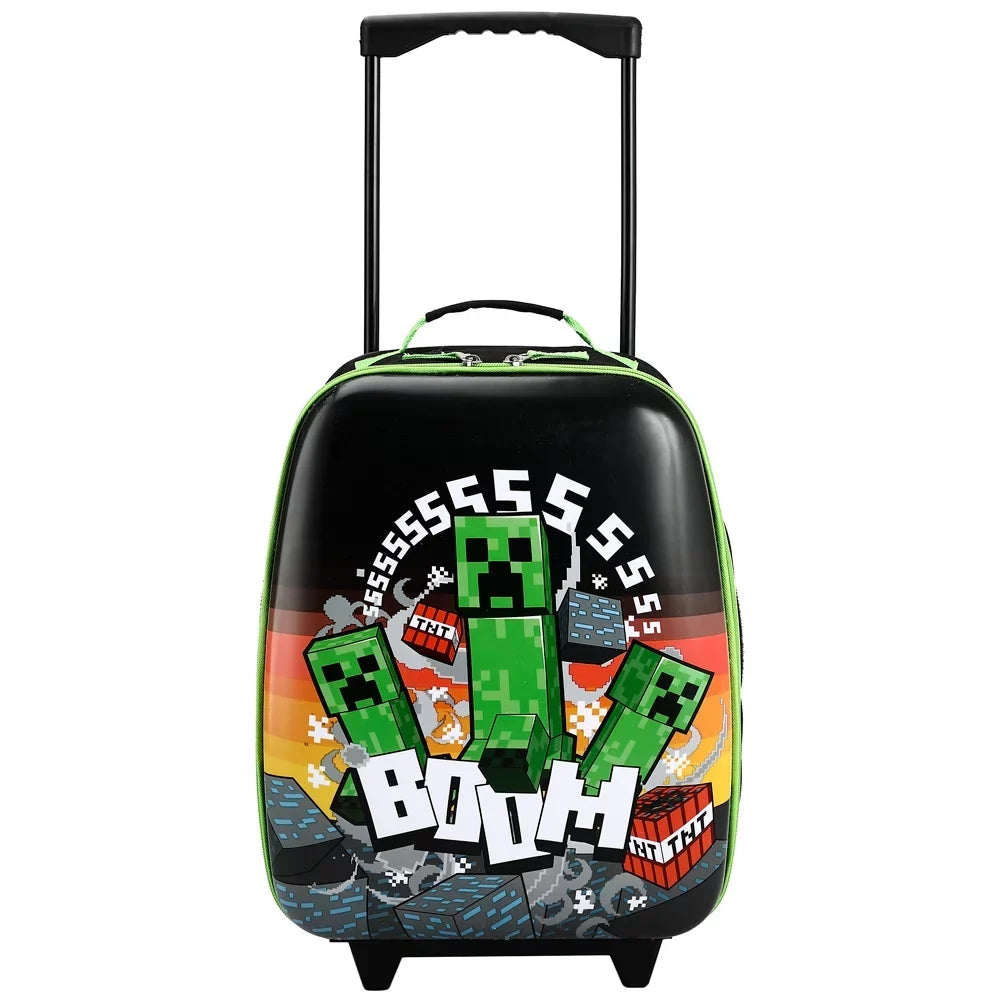 Collapsible Youth Case Hard 16" Minecraft Rolling Luggage