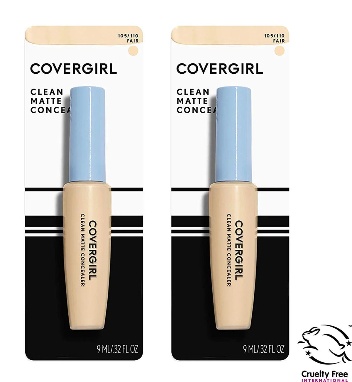 2 Coverage 110, Concealer, Duo: Covergirl Achieve Flawless a Oz, 0.37 Complexion! Matte Fair - Clean Fl Count Radiant