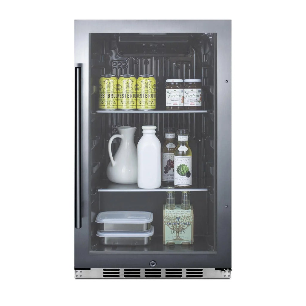 SCR1932BH34CSS Ft. - 3.1 Compact 19-Inch Beverage Shallow Cu. Cooler exterior Depth Summit