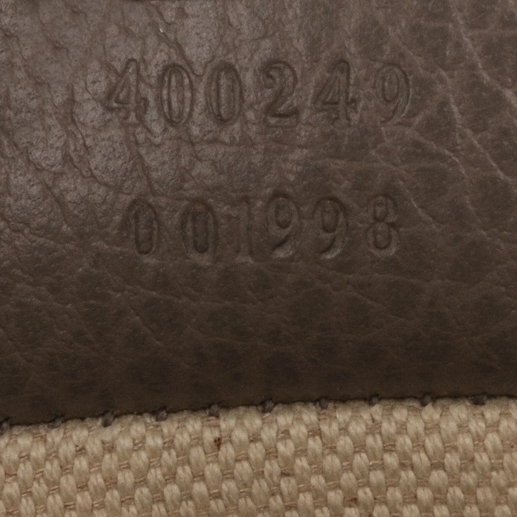 Authenticated Unisex Shoulder Calf Pre-Owned Gray Bag Dionysus Small Leather (Good)
