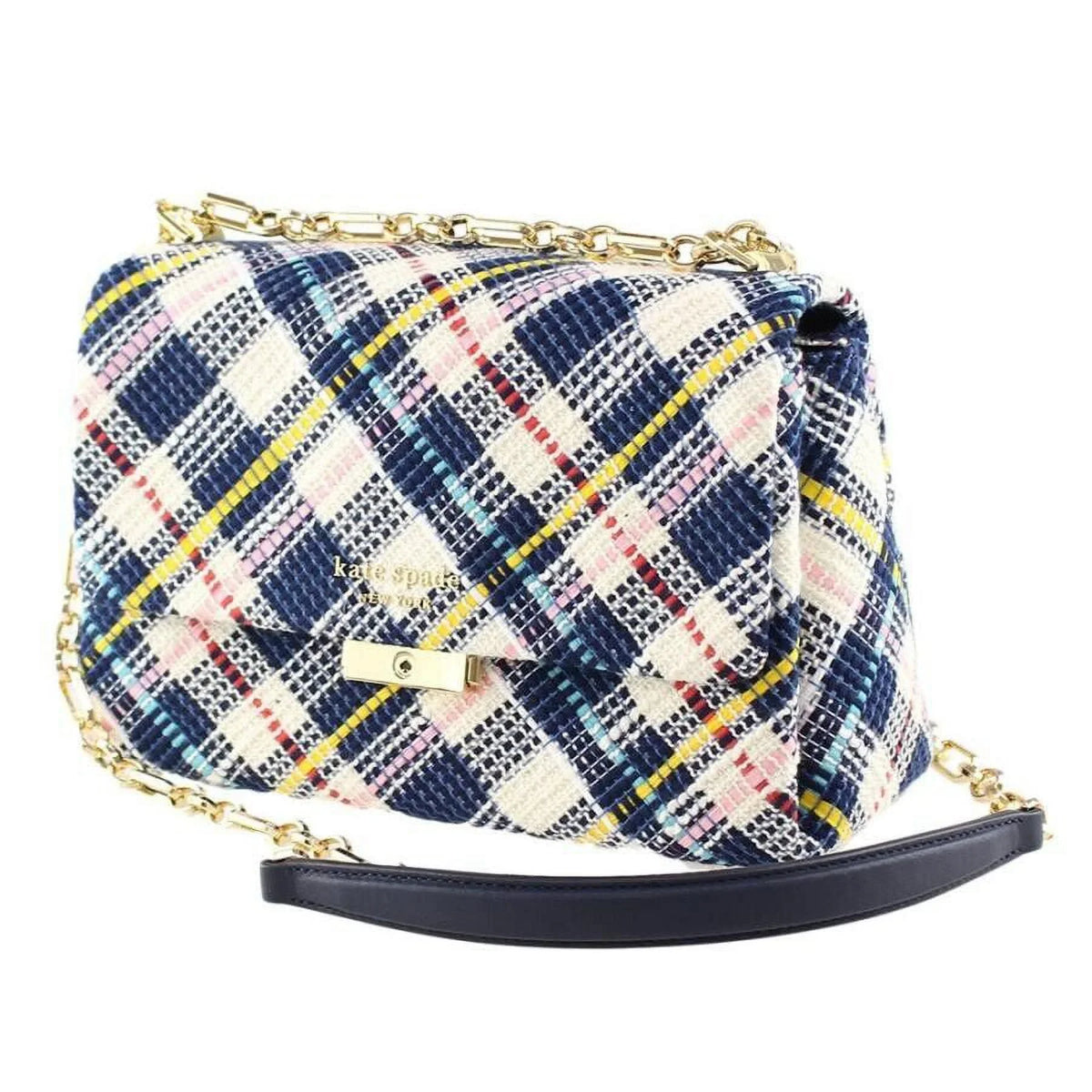 Fabric Medium Kate New Tweed Chain York Bag Carlyle Shoulder Parchment Spade
