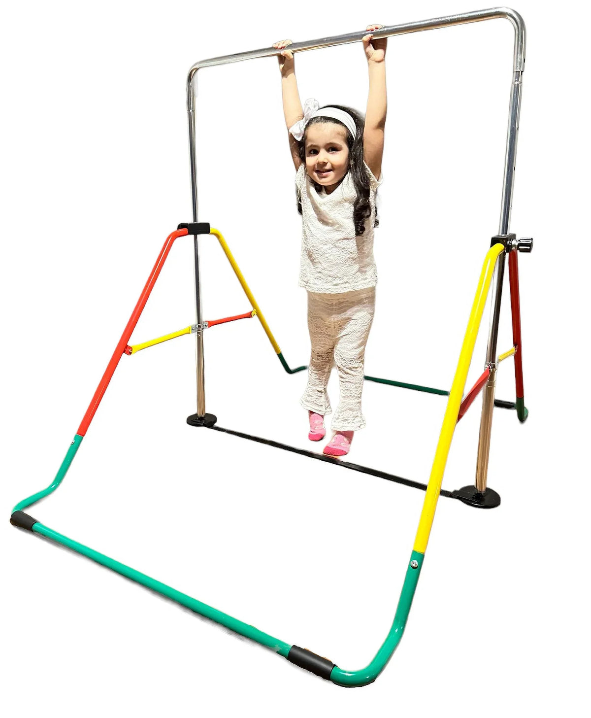 Home for Equipment - Expandable, Kip Bar, Junior Bar Red/Yellow Height-Adjustable Monkey Kids Training, Gymnastics Playground Horizontal Folding, Bar