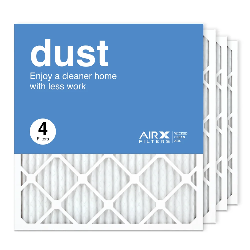 USA Air MERV 4-Pack Pleated Air Filter 21.5x23.5x1 AC 8 Made in the Filter, Filters Furnace HVAC AIRx Dust