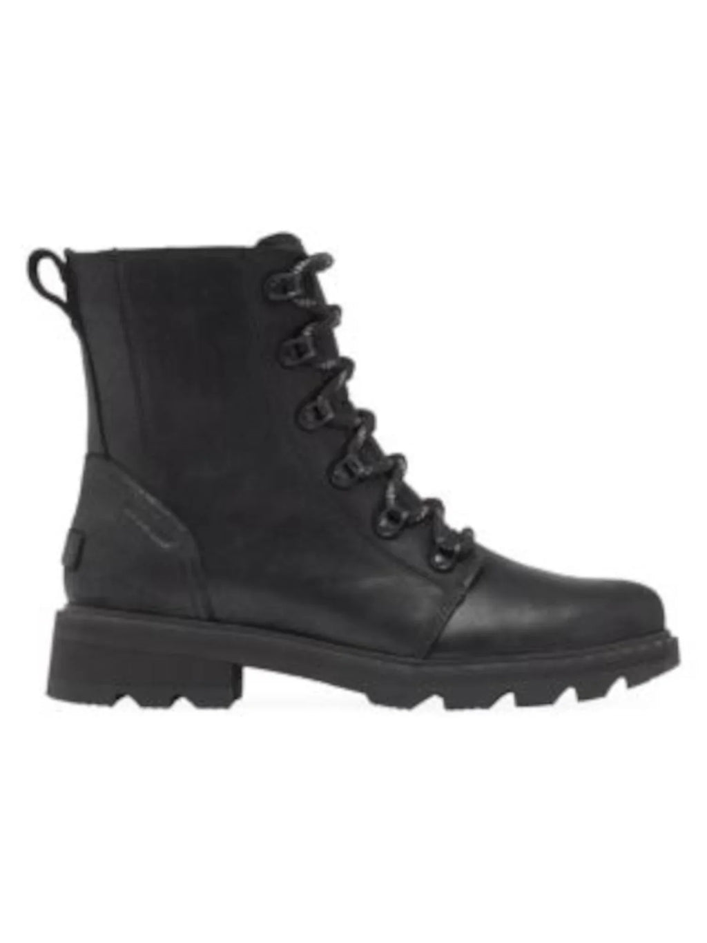 At Name Combat Heel 5 Black Boots Waterproof Lennox Lace-Up Toe SOREL Padded Leather Round Womens