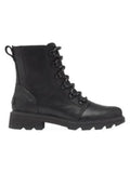 At Name Combat Heel 5 Black Boots Waterproof Lennox Lace-Up Toe SOREL Padded Leather Round Womens