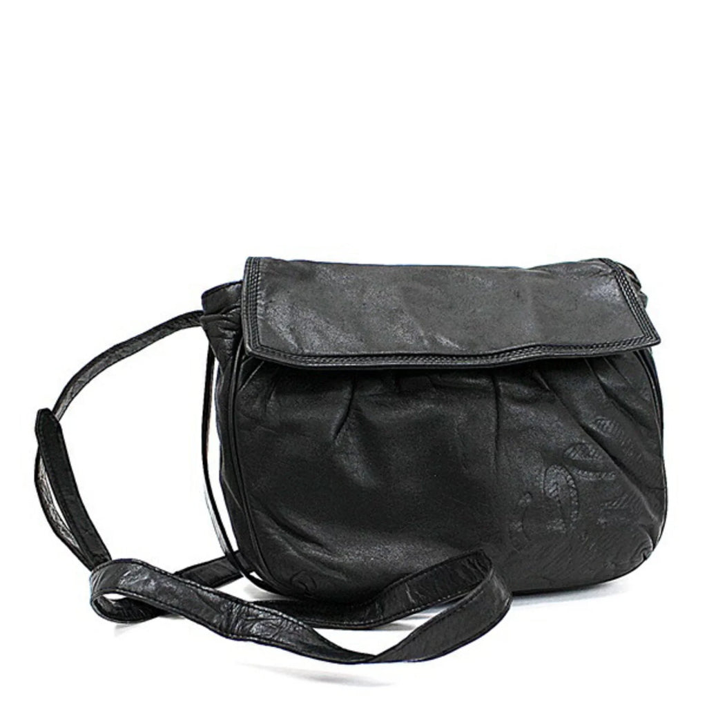 Shoulder Bag Ladies Leather Black Pre-Owned (Good) Anagram Loewe LOEWE