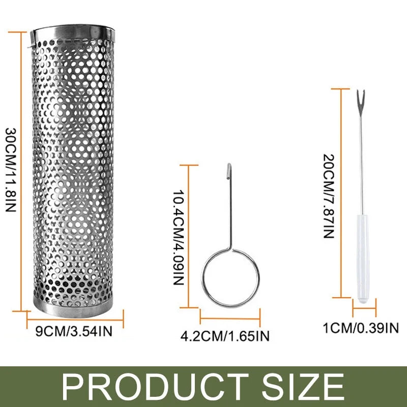 BBQ For Stainless Camping - Grill Grill Campfire Grill 1pc 11.81*3.54*3.54inch exterior Grill Cookware For Grill Round exterior Steel - Grill - - Charcoal - Grill Picnic Rolling