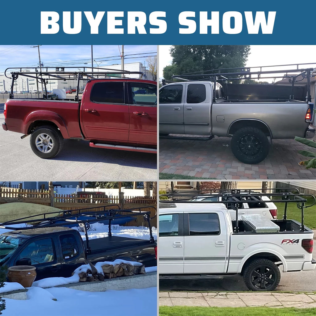 Rack dimension Lbs Truck Over-Cab Rack Utility Lumber Rack Adjustable Pickup Truck Full Ladder 60" Kayak 1000 HECASA