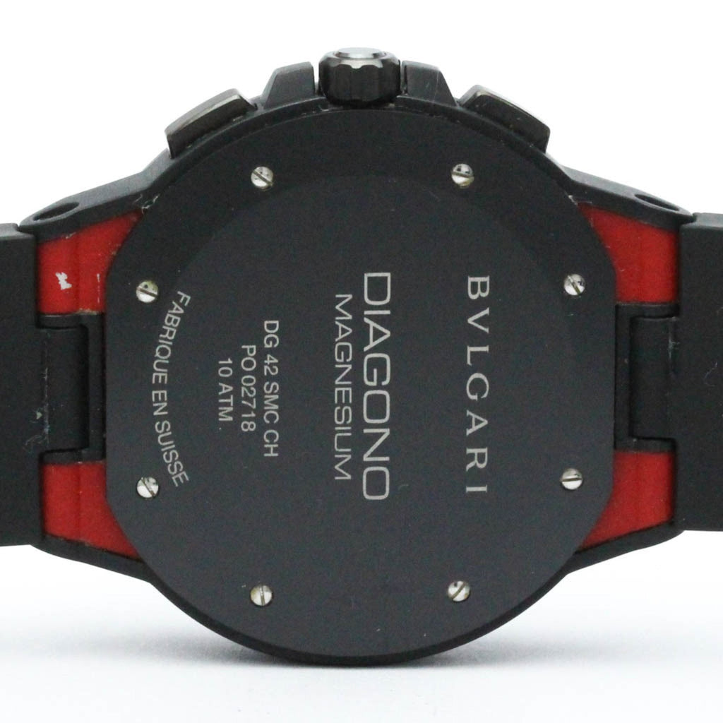 Ceramic Pre-Owned Watch (Good) BVLGARI DG42SMCCH Chronograph Diagono Automatic Magnesium BF567466