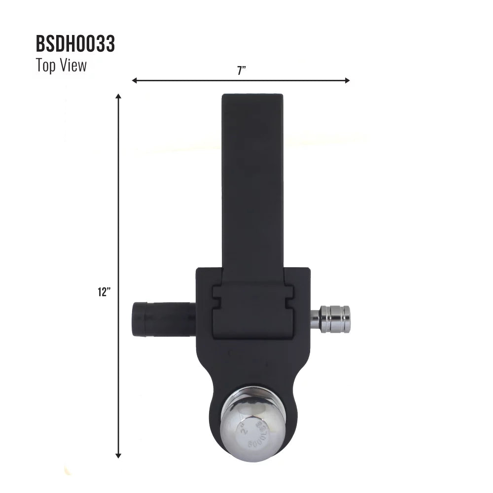 0-10" Hitch: Resistance) Valet with Drop (700-Hour 10K Blackout Reversible 2-5/16" Wrinkle Trailer Drop, Coating High-Grade Powder Corrosion Ball, & Black Aluminum Series Adjustable Signature 2"