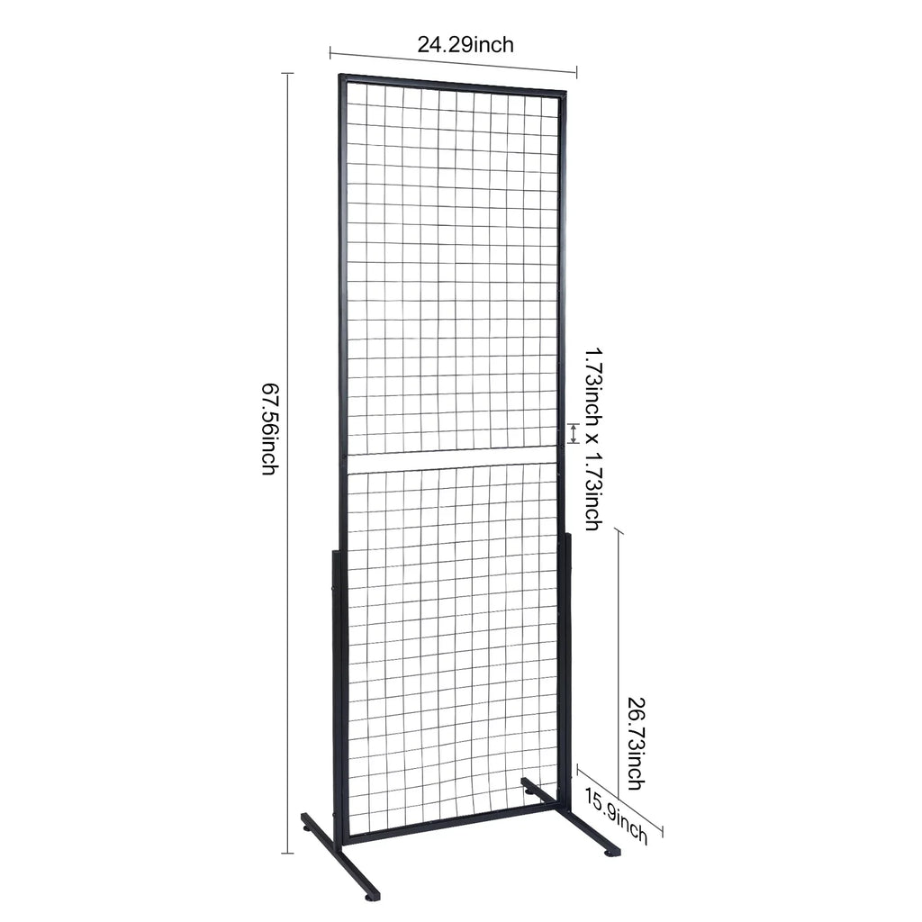 Craft Side Hooks Display 5.6' with BENTISM T-Base Panels Retail Art with for Clips Floorstanding, Shows, Grid Extra Double and Gridwall 2' Wall Panels x Gridwall Tower, Packs Racks 2 Wire Display