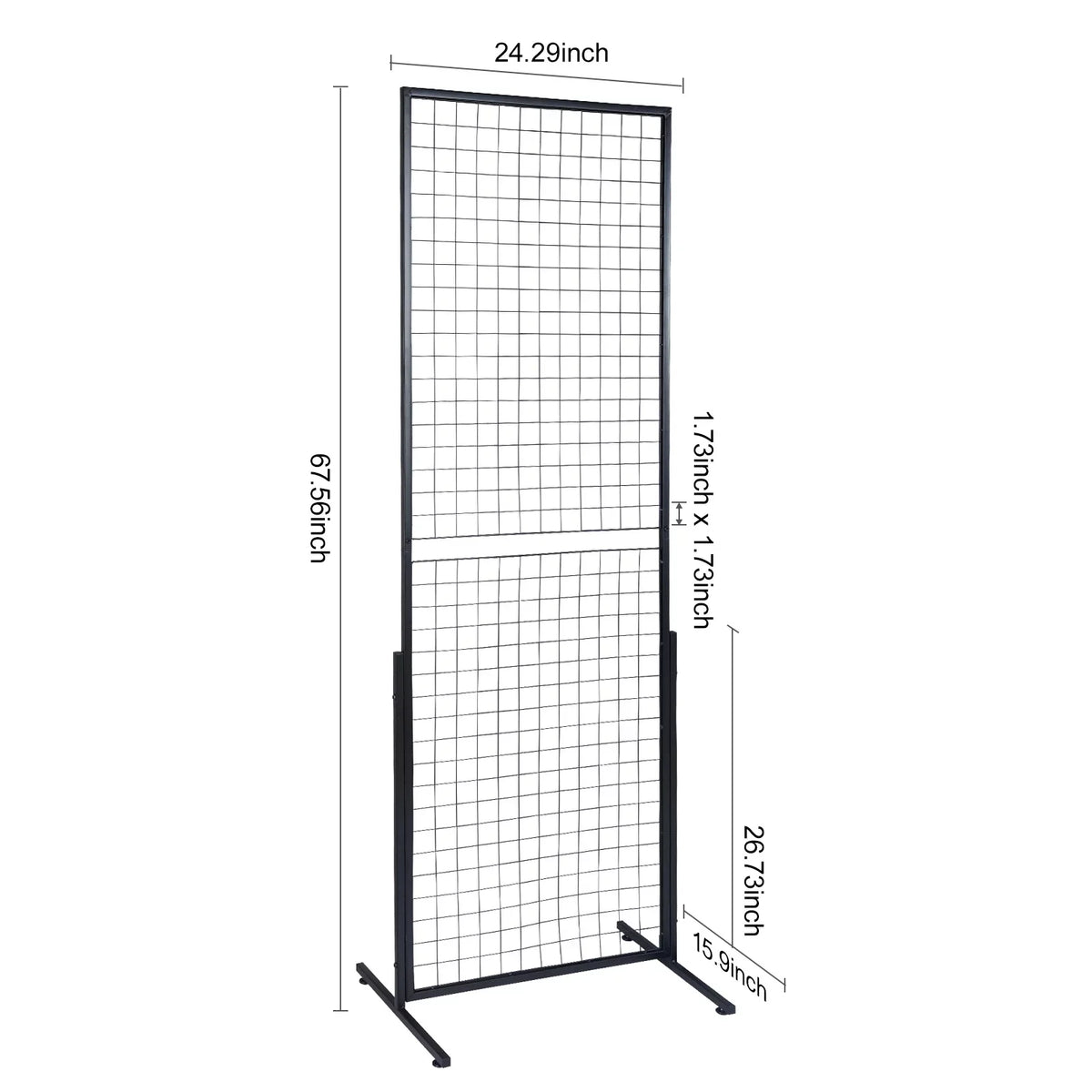 Craft Side Hooks Display 5.6' with BENTISM T-Base Panels Retail Art with for Clips Floorstanding, Shows, Grid Extra Double and Gridwall 2' Wall Panels x Gridwall Tower, Packs Racks 2 Wire Display