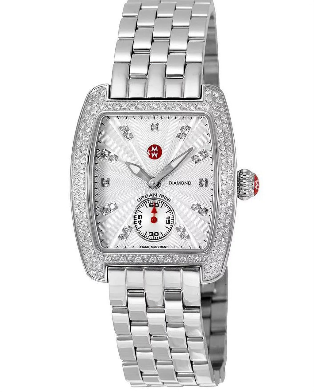 Mini Michele Diamond Ladies Watch Silver Dial Urban MWW02A000508