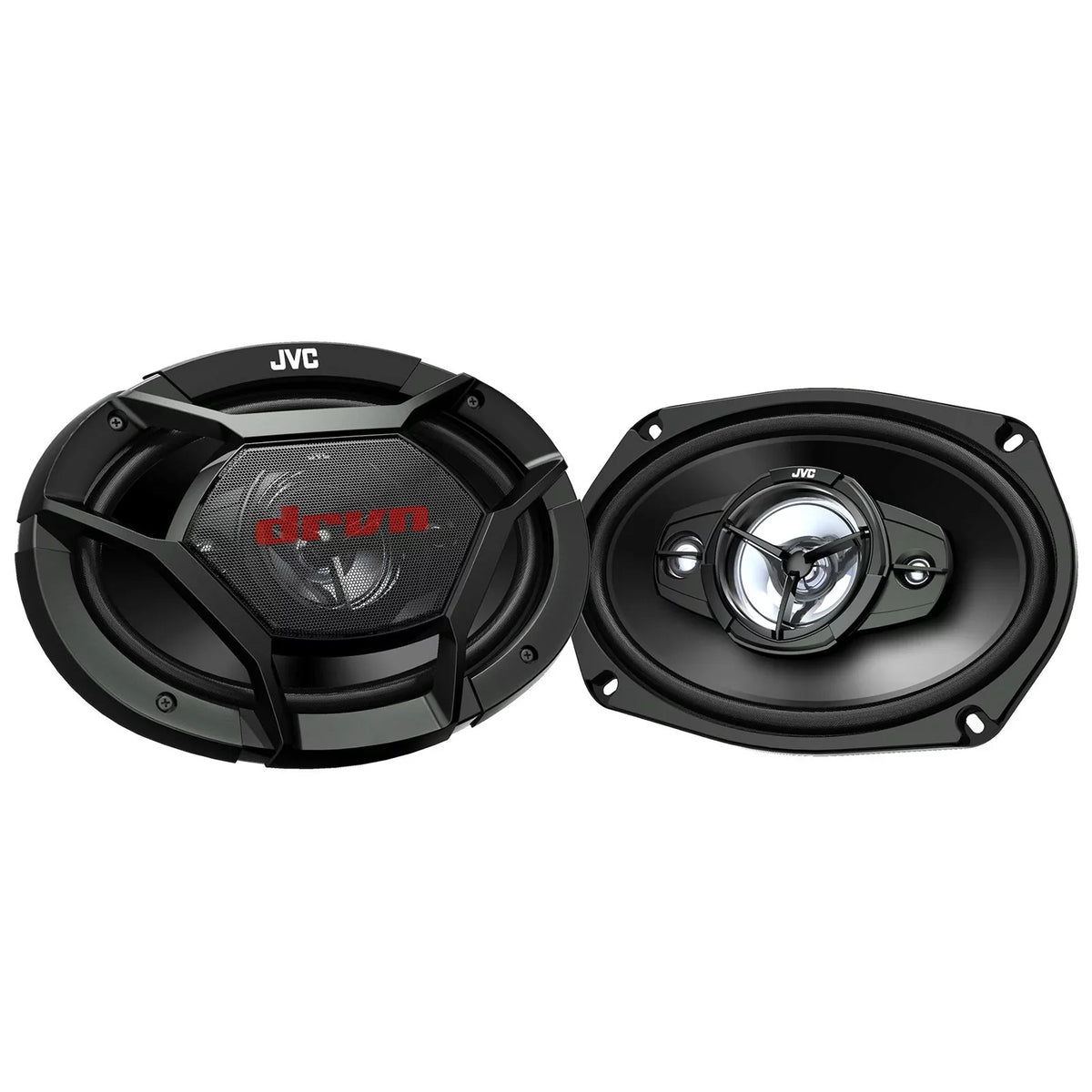 Wire Power Dual 4-Way CD/DVD Speaker 6x9" JVC Watt Speakers Coaxial Upgrade Receiver Bundle Player with Combo Peak USB AM/FM and DIN 16G 2x Double Car Audio Bluetooth Radio Factory 550 Car KW-V960BW