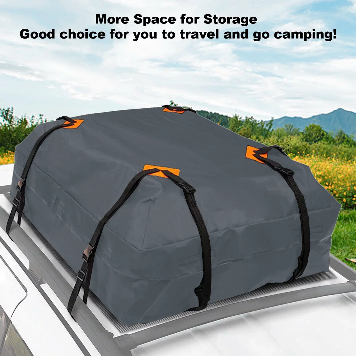 Bag Gecheer Bag Cargo Waterproof Cargo Roof Thickened Carrier Car 600D for Universal Luggage Travel Gray Storage Bag Camping Cube