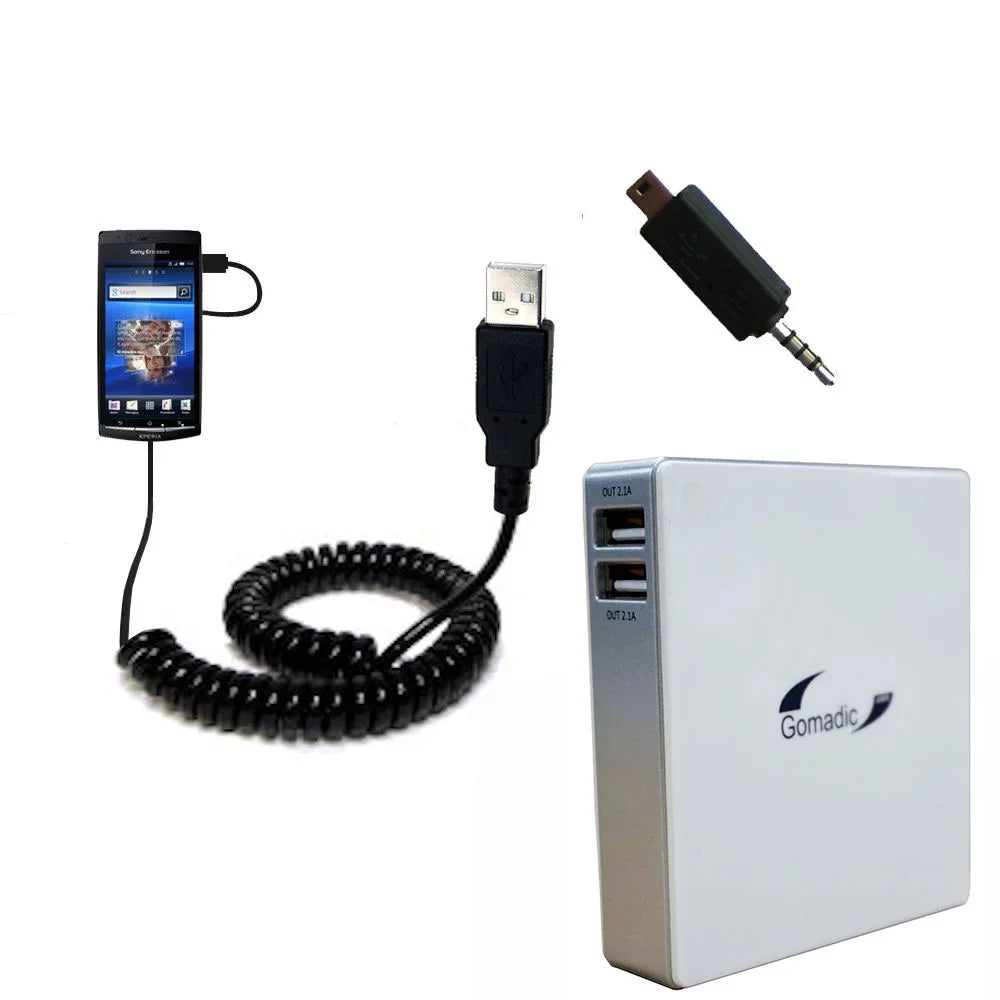 Battery Portable - TipExchange Charger suitable LT15i Capacity for External Gomadic with Pack the Technology Ericsson Rechargeable High