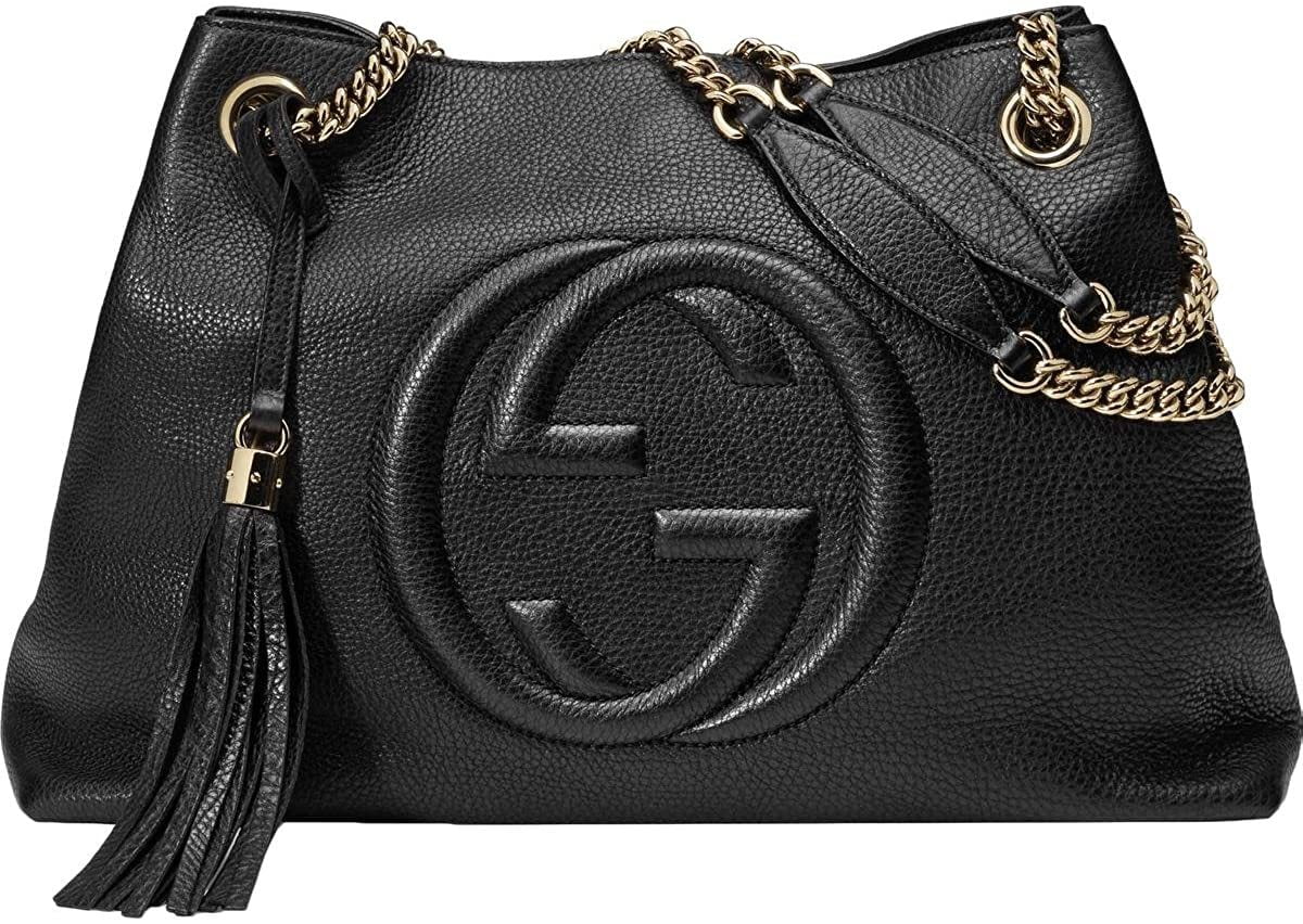 Handbag Black Leather Soho Chain Shoulder