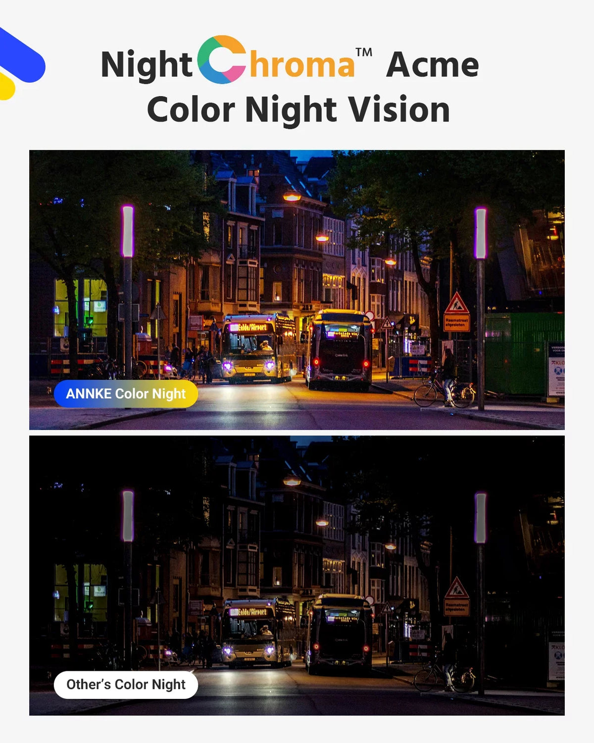 Light Supplement 4K True HD IP Poe Vehicle Color Detection Full Camera Vision with Night Security Human Ultra ANNKE
