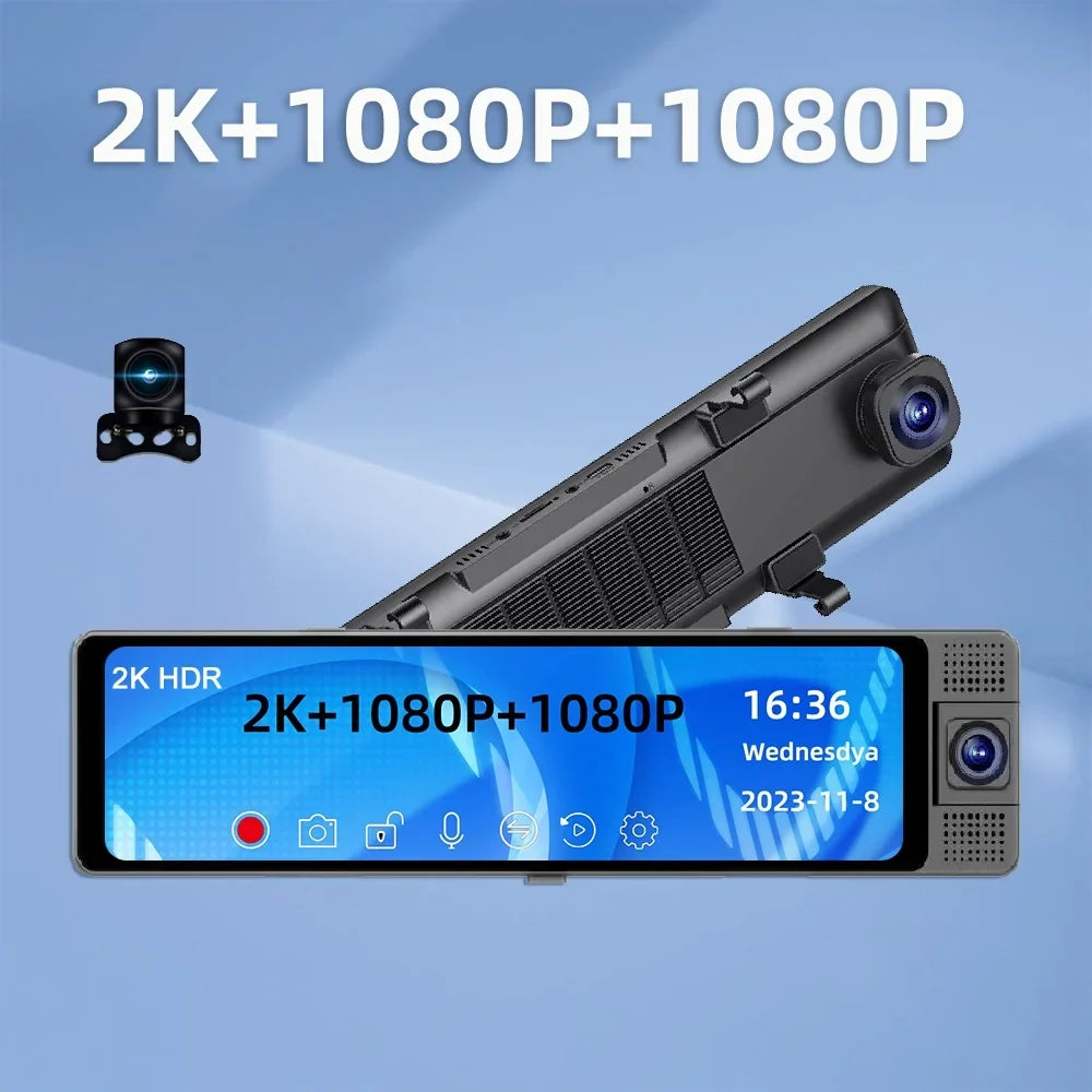 3 Cam Car Rearview Auto Car Dashcam,Auto Dash Wide Dashcam Video Spirastell Wide Mirror Dashcam Dash Car Rearview Auto Camera - Safety Auto Mirror Car - Car Car Car WIFI Cam Wide Clear Cameras 3