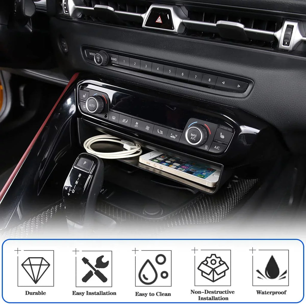 for A91 MK5 Center Suiatable Storage Storage A90 Console 2019-2022 ABS GR TINKI Storage Auto Supra Tray Box, Interior Black 1PCS, Accessories, Organizer, Console