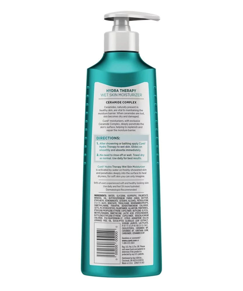 Skincare Hydra Wet Defense 12 oz Therapy 3) Curel Moisturizer, Skin (Pack of Itch